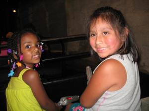 The girls were having such a great time at Silver Dollar City.