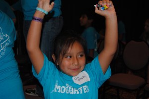 Lili scored some candy from the Piñata.