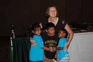 The girls lovin' on Jack.