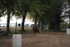 She turned Cooper nicely and headed back the other direction.