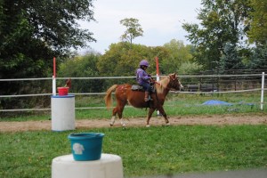 She placed it in the bucket perfectly!!!
