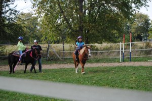 Ahhh!!  The ribbon broke as they rounded the barrel.