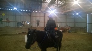 Look, I'm on the horse and not on the ground!! Yee Haw!!