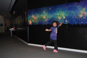 She was doing the "happy dance."