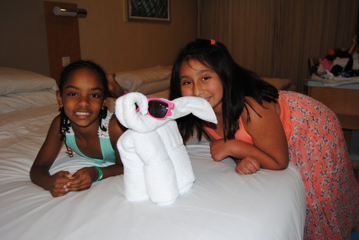 I love the towel origami our state room attendant left for us.